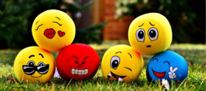 Balls with facial expressions